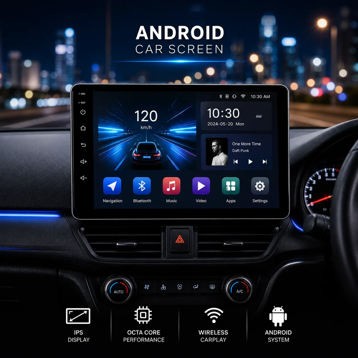 จอแอนดรอยด์ติดรถยนต์ Android Car Screen